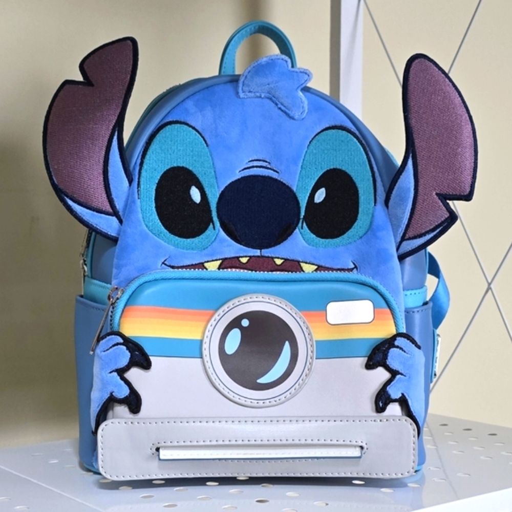 Loungefly Disney Lilo & Stitch Figural Stitch with Camera Mini Backpack